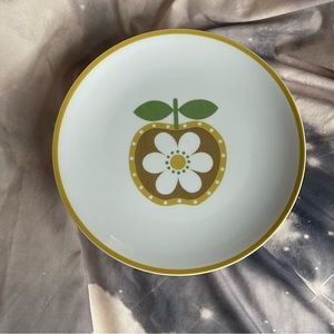 RARE vintage mid century JSC County Fair apple flower cake stand